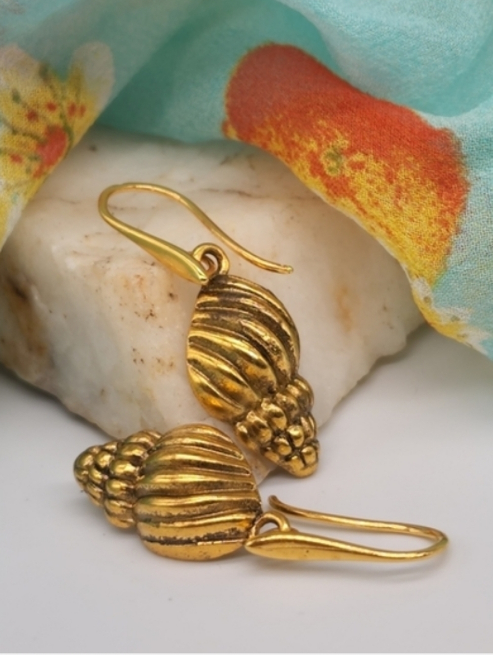 ❤️ Lightweight Jewelry Cute Shell Small Gold Seashells Earrings for Mermaid